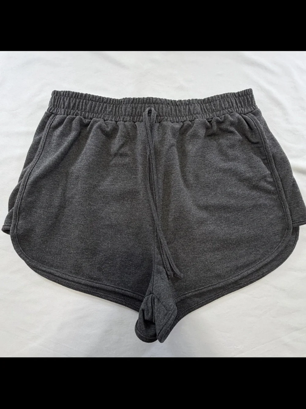 Women’s Dark Gray Drawstring Lounge Shorts